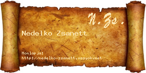 Nedelko Zsanett névjegykártya
